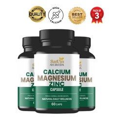 SAT.VIN AYURVEDA Calcium Magnesium Zinc 180 Veg Caps