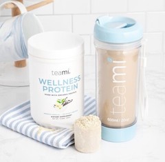 Teami Blends Wellness Plant Protein Vanilla Dietary Supplement 13.6 oz FS