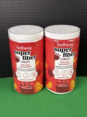 2 Bellway Super Fiber Fruit Psyllium Husk Fiber Supplement Raspberry Lemon 11/26
