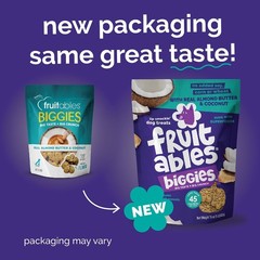 Fruitables Biggies Dog Treats 4 Flavor Variety Pack of 16oz Bags,4 Bags Total