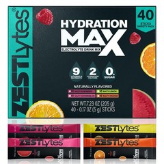 Electrolyte Hydration Powder Packets 40 Sticks Sugar Free Sodium Potassium Drink