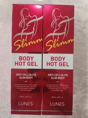2 LUNES SLIMMING BODY HOT GEL ANTI CELLULITE SLIM BODY 6.76 FL OZ EA. MADE KOREA