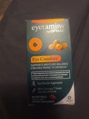 Eyetamins by Optase Eye Comfort (60 Softgels)New In Original Box Exp 5-2028