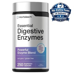 Multi Plant Enzyme Blend 142 mg 250 Capsules Non-GMO & Gluten Free 125 Servings