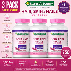 3-Pack Nature’s Bounty Hair, Skin and Nails, 250 Softgels
