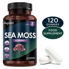 Sea Moss 4000MG 120pcs, Thyroid Function, Promotes Bone, Skin and Joint Health