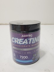 ASRFRQ Creatine Monohydrate Gummies 7200mg Blueberry Sealed Exp 10/09/2026