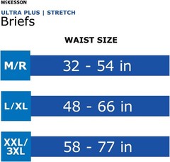 McKesson Ultra Plus Stretch Briefs, [80 Count], L/XL, 48-66 in. Incontinence A