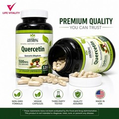 Quercetin 500mg 240 Capsules Immune Antioxidant Allergy Support Supplement