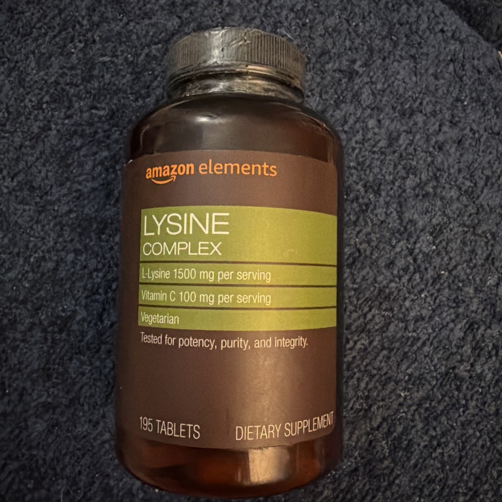 Amazon Elements Lysine Complex Vitamin C Immune Health Support 65 Servings