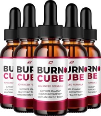 (5 Pack) Burn Cube Liquid Drops – BurnCube Natural Blend Healthy Organic Support