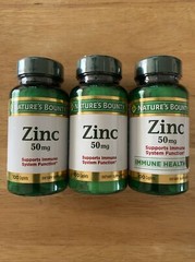 Lot Of 3-Nature’s Bounty Zinc 50mg Caplets – 100 Count each. Exp 11/24+