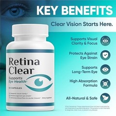 Retina Clear Vision Supports Supplement – Eye Wellness Formula featuring Lutein