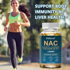 N-Acetyl-L-Cysteine (NAC) 1,200mg capsules Support Liver Health