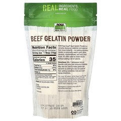 Real Food, Beef Gelatin Powder, 1 lb (454 g)