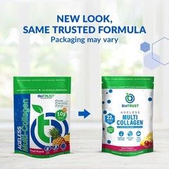 BioTrust Fruit Punch Collagen Powder for Women & Men – Hydrolyzed Protein 09/27 