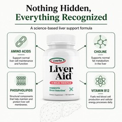 LIVERITE Liver Aid with Milk Thistle 150 150 Count (Pack of 1), Brown