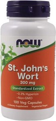 NOW St. John’s Wort 300mg 100 Veg Capsules ^
