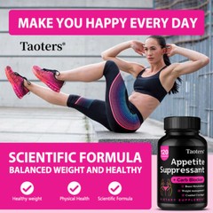 Appetite Suppressant 1000mg + Carb Blocker,Boost Metabolism 30 to 120 Caps