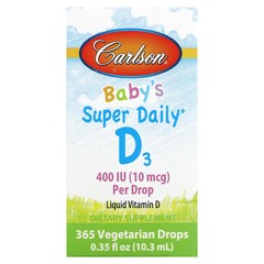 Carlson Labs Baby s Super Daily D3 400 IU 0 35 fl oz 10 3 ml Gluten-Free,