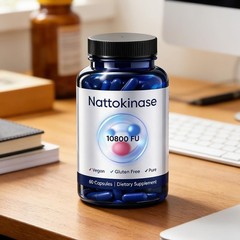 Nattokinase 10800 FU pure Vegan Dietary Supplement 60 Capsules