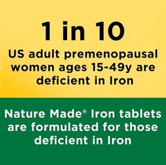 Nature Made Iron 65 mg – 365 Tablets Dietary Supplement. 12/2026 or later