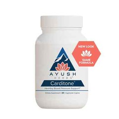 Ayush Herbs Carditone Cardiovascular Blood Pressure Support 60 Caplets, Newest
