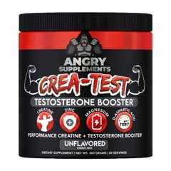 Angry Supplements Crea-Test Creatine + Test Booster Powder for Monster Men 360G