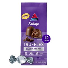 Low Sugar Milk Chocolate Truffles Keto Friendly Dessert Snack 12 Count Pack