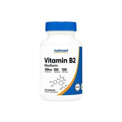 Nutricost Vitamin B2 (Riboflavin) 100mg, 120 Caps GF – EXP 10/2026