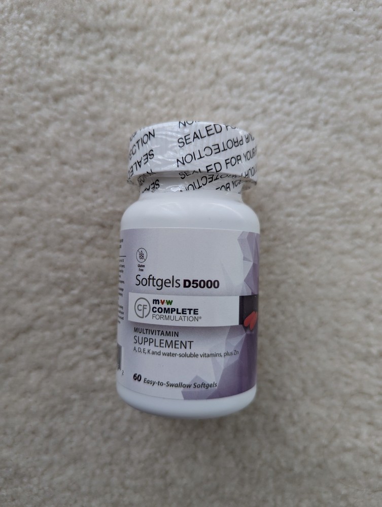MVW Complete Formulation D5000 Softgels Multivitamins with Zinc 60 CT exp 10/27