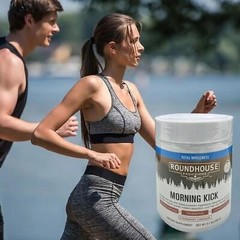 New Roundhouse Provisions Morning Kick Powder Strawberry Lemonade 9.1 OZ