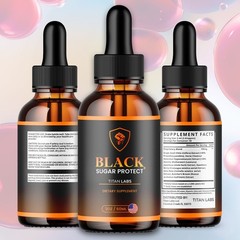 (3 Pack) Black Sugar Protect Drops Advanced Blood Support Supplement 90 Servings
