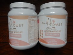 2X MILK DUST Protein Powder 1.45 lbs Lactation Powder for Nursing Moms Fudge Bro