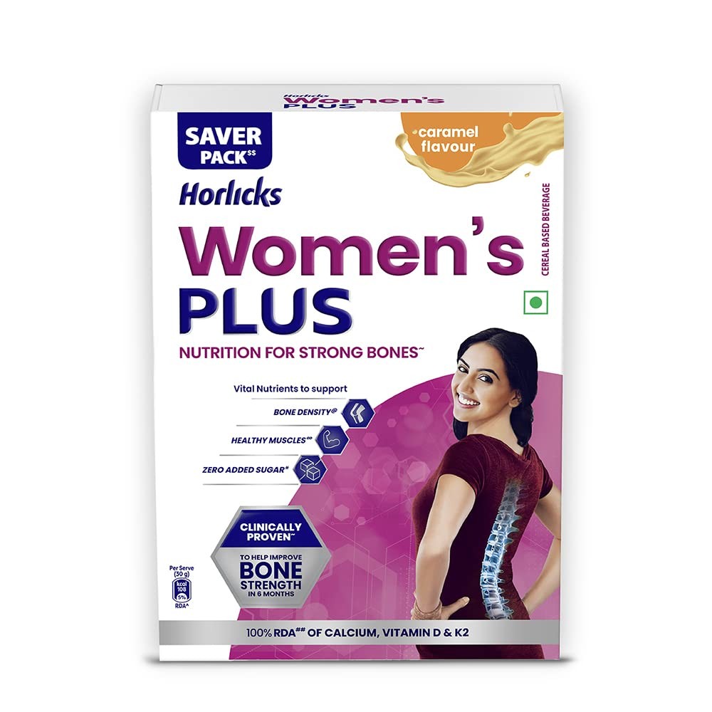 Horlicks Women’s Plus Caramel Nutrition Drink 400 g Refill Pack