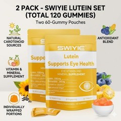 SWIYIE Lutein Zeaxanthin Gummies 2-Pack Eye Health Vision Support 120ct