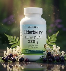 Elderberry Extract Capsules 3000mg – Ship from USA
