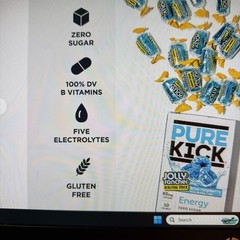 23 BOXES Pure Kick ENERGY Jolly Rancher Blue Raspberry Drink Mix Singles 138 Stk