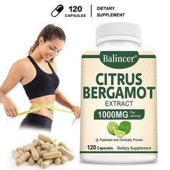 Citrus Bergamot 1000 mg Extract, Organic Cholesterol Supplements – 120 Capsules