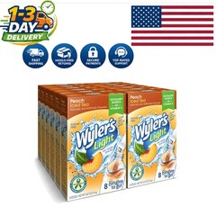 Wyler’s Light Singles To Go – 96 Servings Peach Iced Tea Drink Mix, Sugar-Free