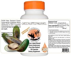 Green Lipped Mussel Perna canaliculus from New Zealand 120 Capsules 2250 mg