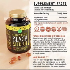 eshfield Cold Pressed Black Seed Oil 500mg 60 Softgels 2% Thymoquinone