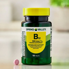 Spring Valley B12 500 mcg 100 Tablets Nervous System & Energy Support.;
