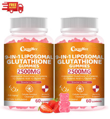 2 Packs 2500MG Liposome Glutathione Gummies, Composite L-Cysteine, Collocation M
