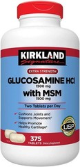 Kirkland Signature Extra Strength Glucosamine HCI 1500mg w/MSM 375 Tablets