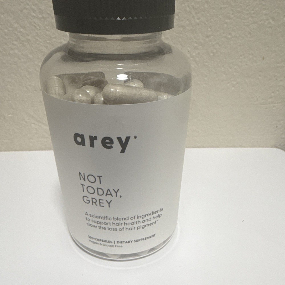 Title (80 karaktè max): Arey Not Today Grey Hair Supplement 180 Capsules New Sea
