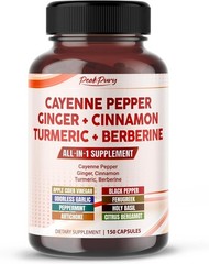 Cayenne Pepper 8000Mg Ginger 3000Mg Turmeric 2500Mg Berberine 2500Mg – Digestion