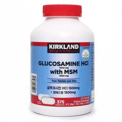 Kirkland Signature Glucosamine HCl 1500mg with MSM 1500mg 375 Tablets