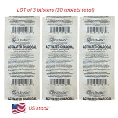 Activated Charcoal Carbon Tablets, Blisters Ugol for Detox Bloating Gas Relief
