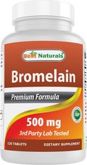 Bromelain Supplement 500mg Non-GMO Gluten-Free 120 Tablets USA Made